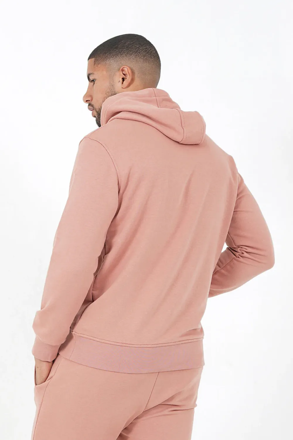sweatshirt_capuche_logo_brode_rose_4.webp Homme Sixth June Sweats | Sweatshirt Capuche Logo Brode Rose