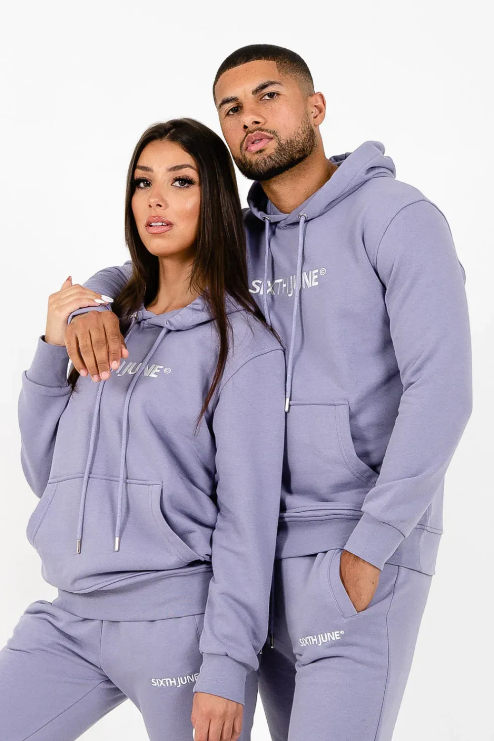 sweatshirt_capuche_logo_brode_violet_6.webp Homme Sixth June Sweats | Sweatshirt Capuche Logo Brode Violet