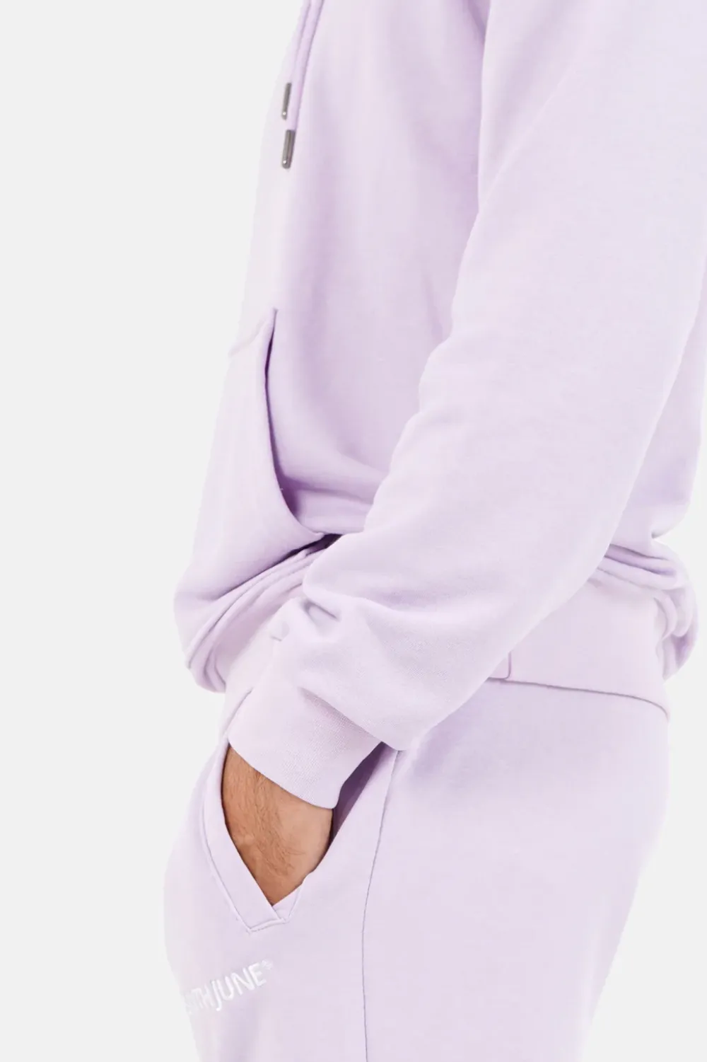 sweatshirt_capuche_logo_brode_violet_clair_3.webp Homme Sixth June Sweats | Sweatshirt Capuche Logo Brode Violet Clair