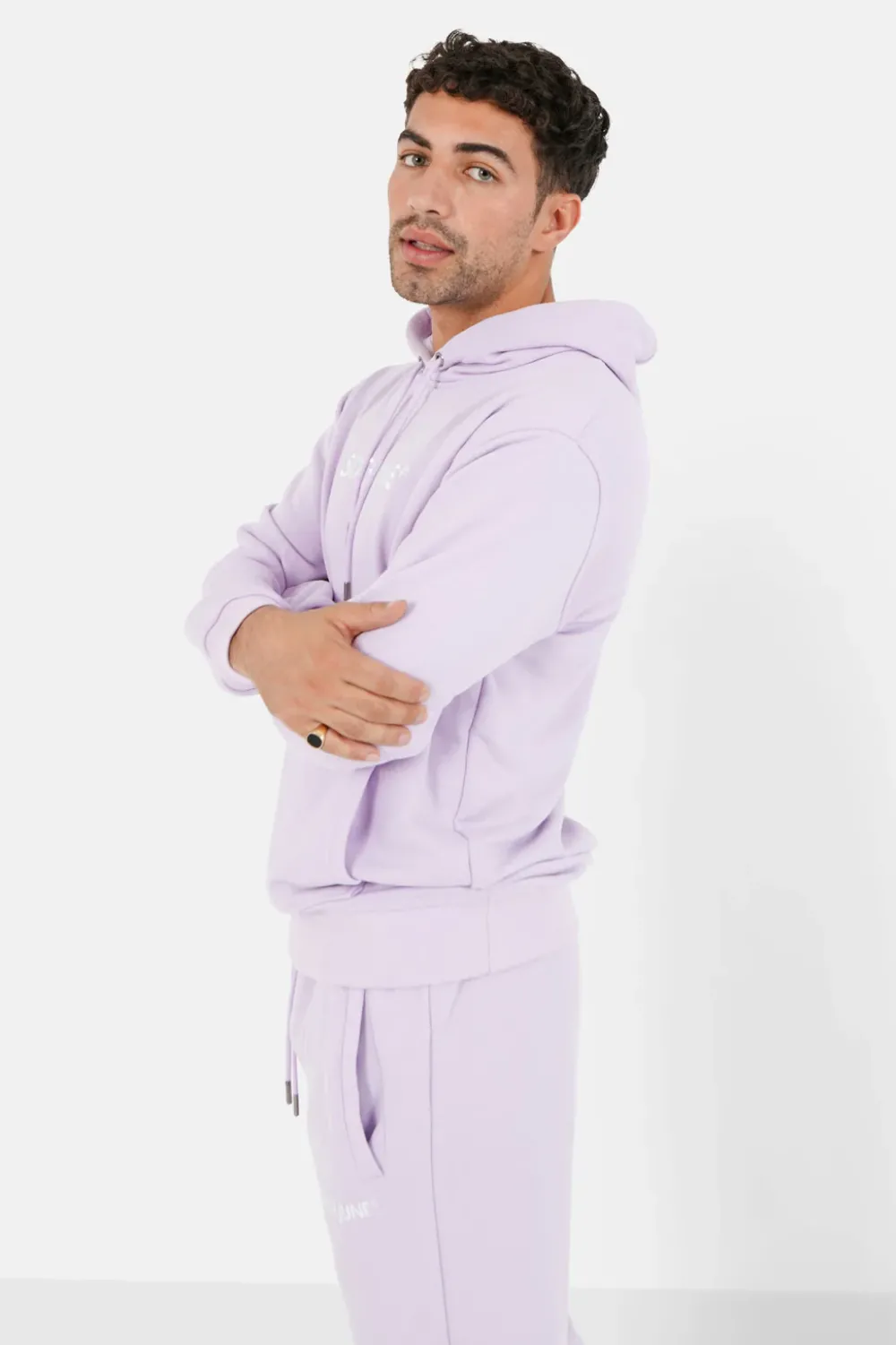 sweatshirt_capuche_logo_brode_violet_clair_4.webp Homme Sixth June Sweats | Sweatshirt Capuche Logo Brode Violet Clair