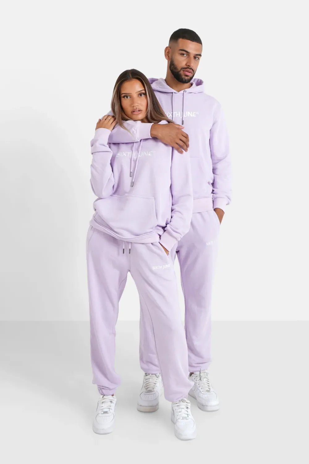 sweatshirt_capuche_logo_brode_violet_clair_6.webp Homme Sixth June Sweats | Sweatshirt Capuche Logo Brode Violet Clair