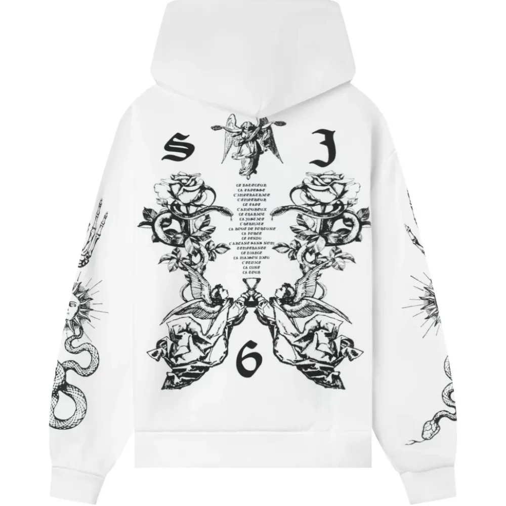 sweatshirt_imprime_tarot_blanc_6.webp Femme Sixth June Sweats | Sweatshirt Imprime Tarot Blanc