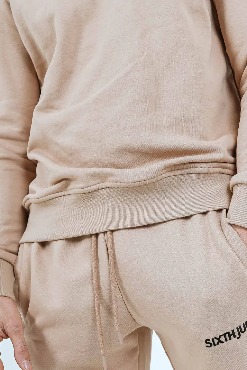 sweatshirt_soft_logo_brode_beige_clair_3.webp Homme Sixth June Sweats | Sweatshirt Soft Logo Brode Beige Clair