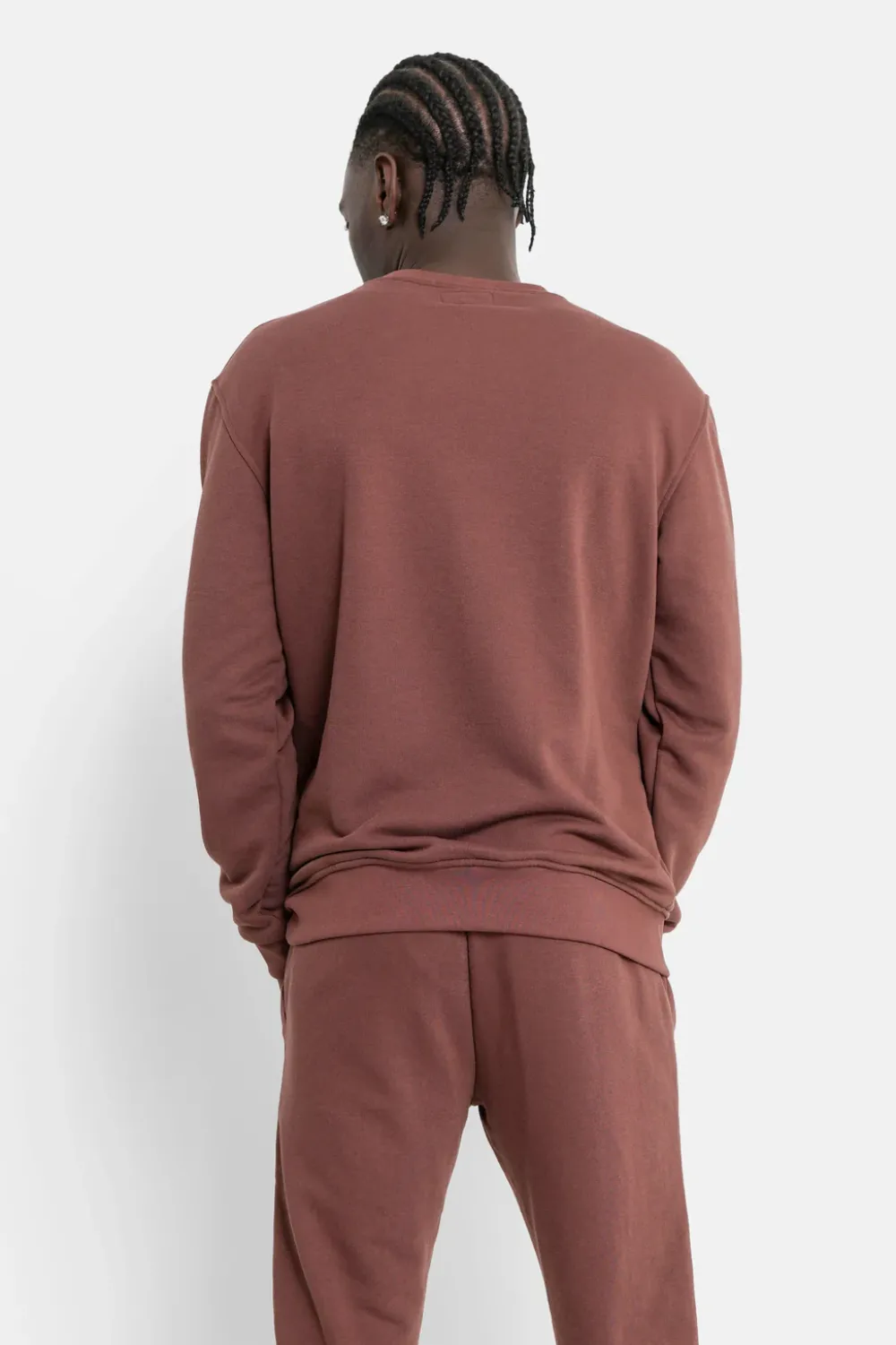 sweatshirt_soft_logo_brode_marron_fonce_4.webp Homme Sixth June Sweats | Sweatshirt Soft Logo Brode Marron Fonce