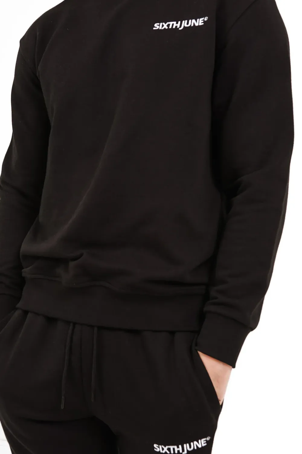 sweatshirt_soft_logo_brode_noir_2.webp Homme Sixth June Sweats | Sweatshirt Soft Logo Brode Noir