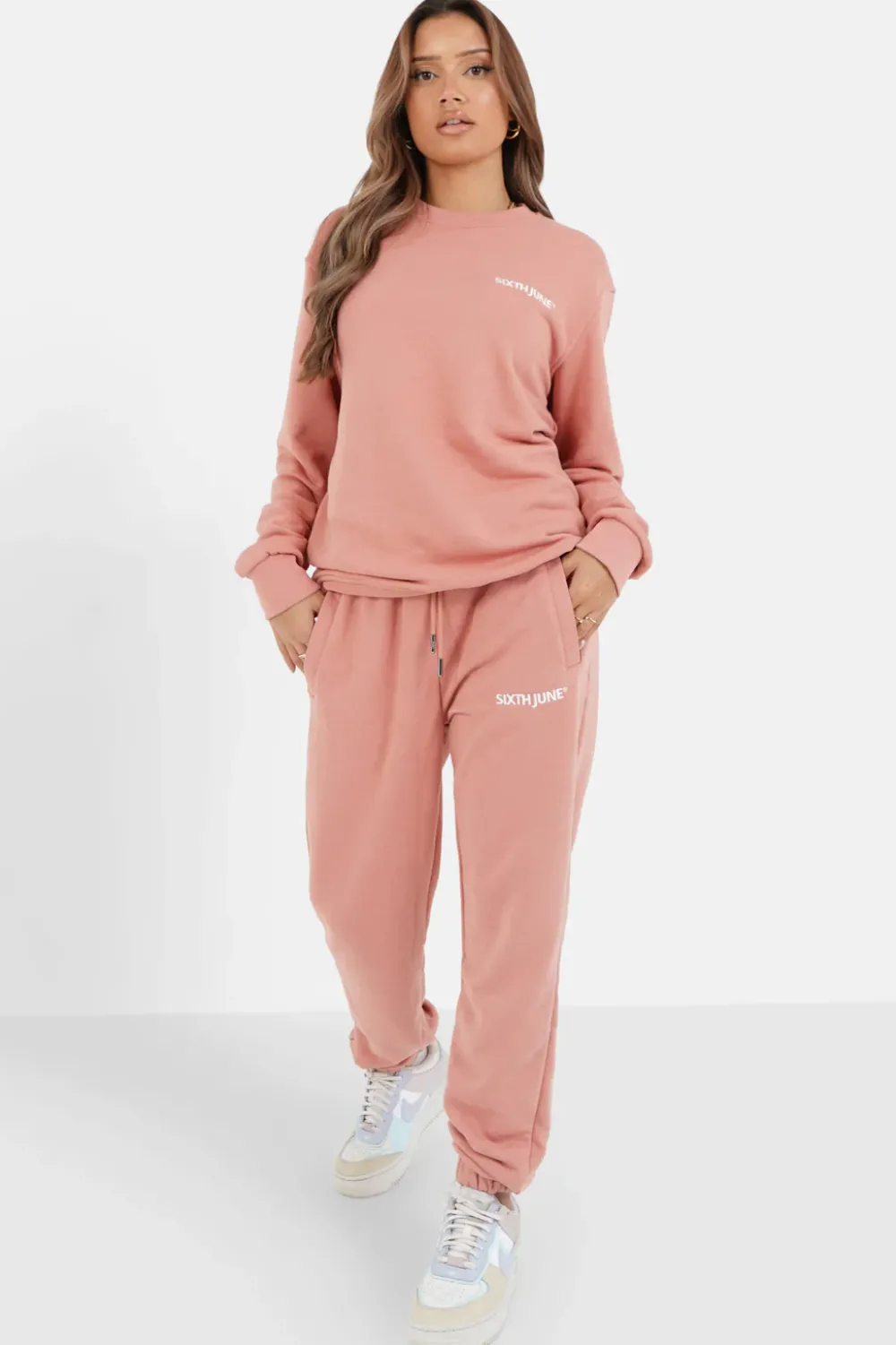 sweatshirt_soft_logo_brode_rose_clair_5.webp Homme Sixth June Sweats | Sweatshirt Soft Logo Brode Rose Clair