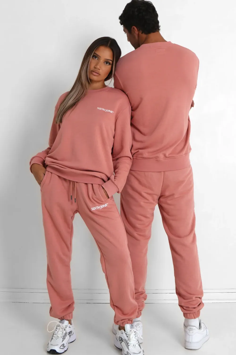 sweatshirt_soft_logo_brode_rose_clair_6.webp Homme Sixth June Sweats | Sweatshirt Soft Logo Brode Rose Clair