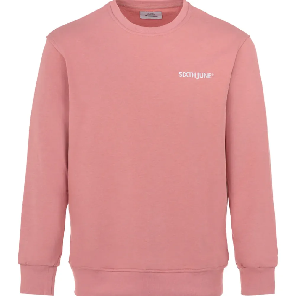 sweatshirt_soft_logo_brode_rose_clair_7.webp Homme Sixth June Sweats | Sweatshirt Soft Logo Brode Rose Clair