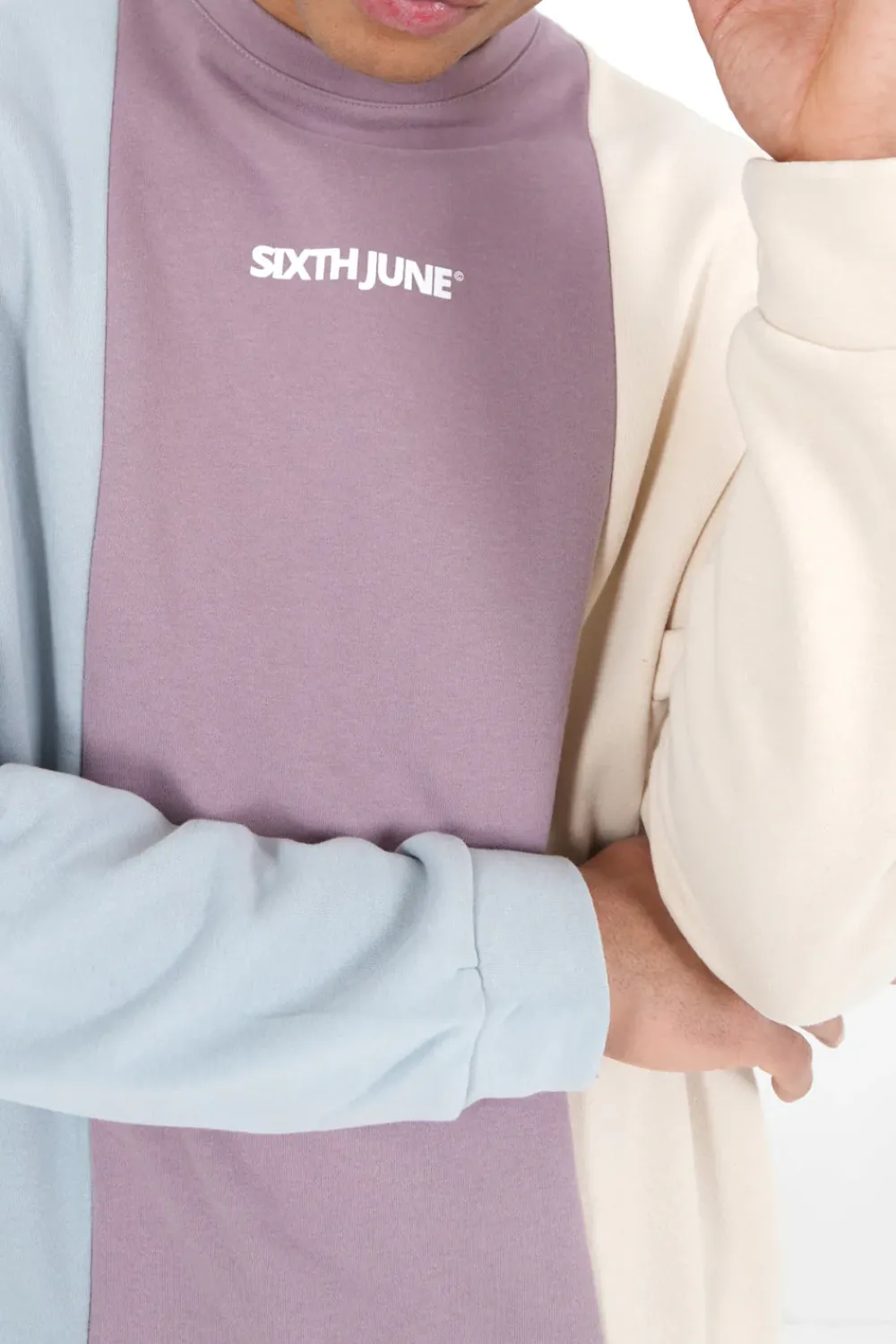 sweatshirt_tricolore_logo_multicolore_2.webp Homme Sixth June Sweats | Sweatshirt Tricolore Logo Multicolore