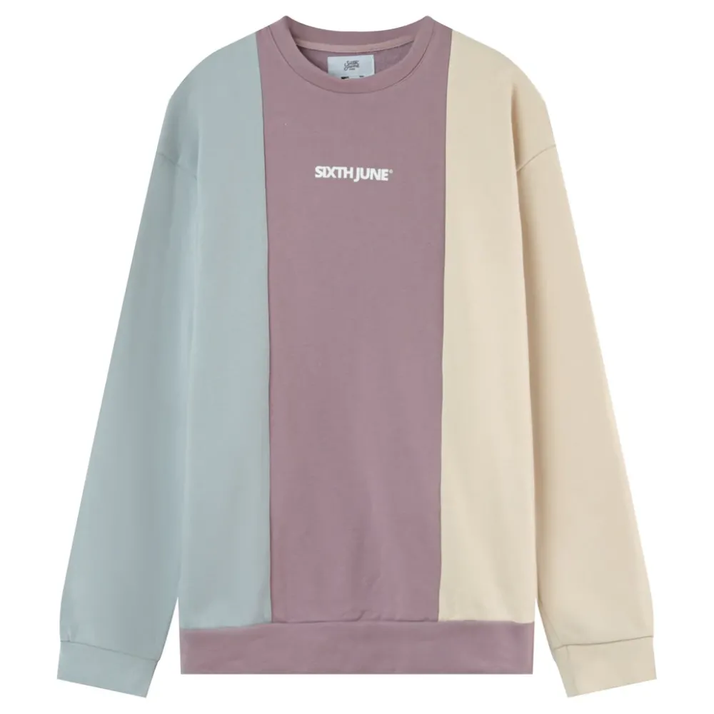 sweatshirt_tricolore_logo_multicolore_5.webp Homme Sixth June Sweats | Sweatshirt Tricolore Logo Multicolore