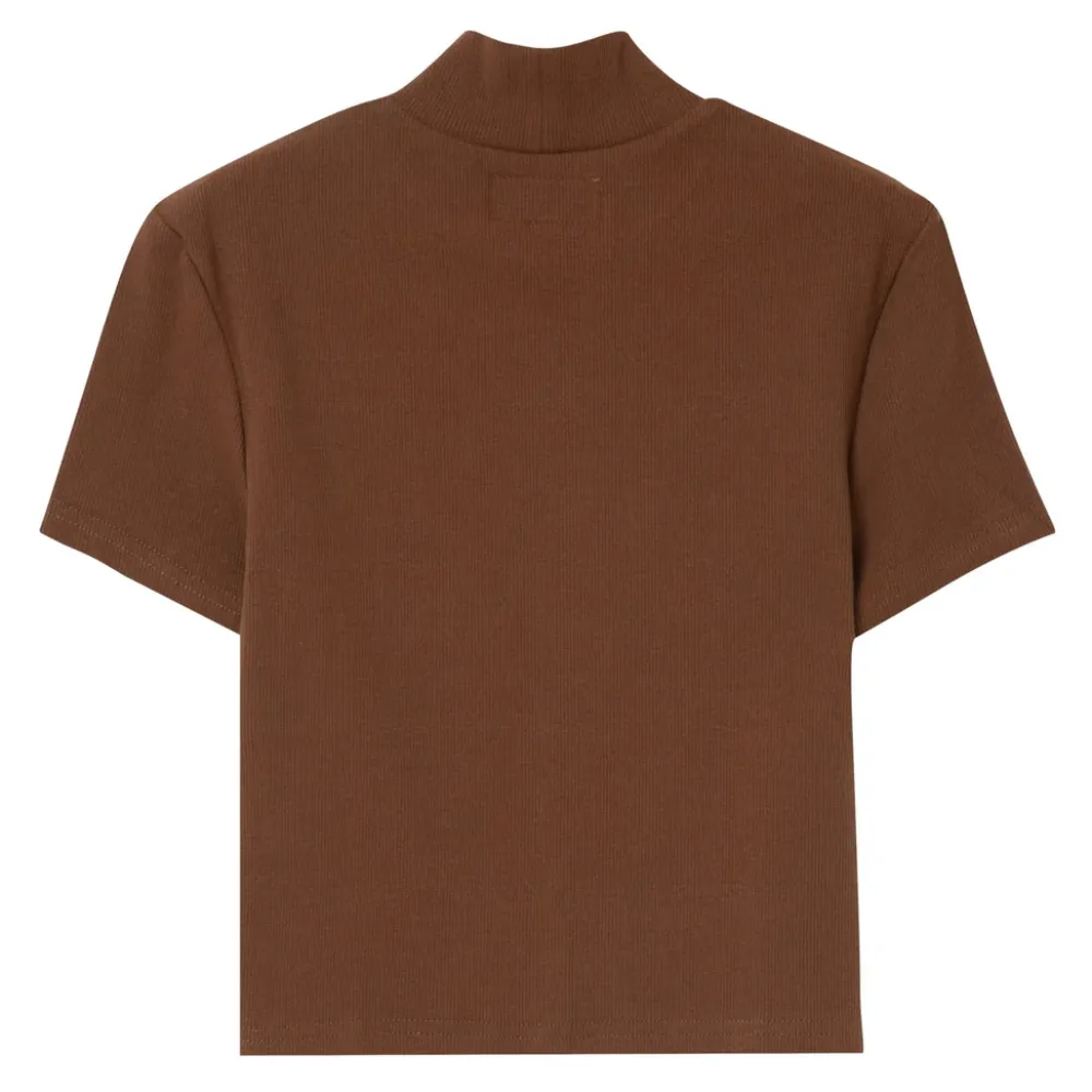 top_court_corset_transparent_marron_clair_6.webp Femme Sixth June Hauts | Top Court Corset Transparent Marron Clair