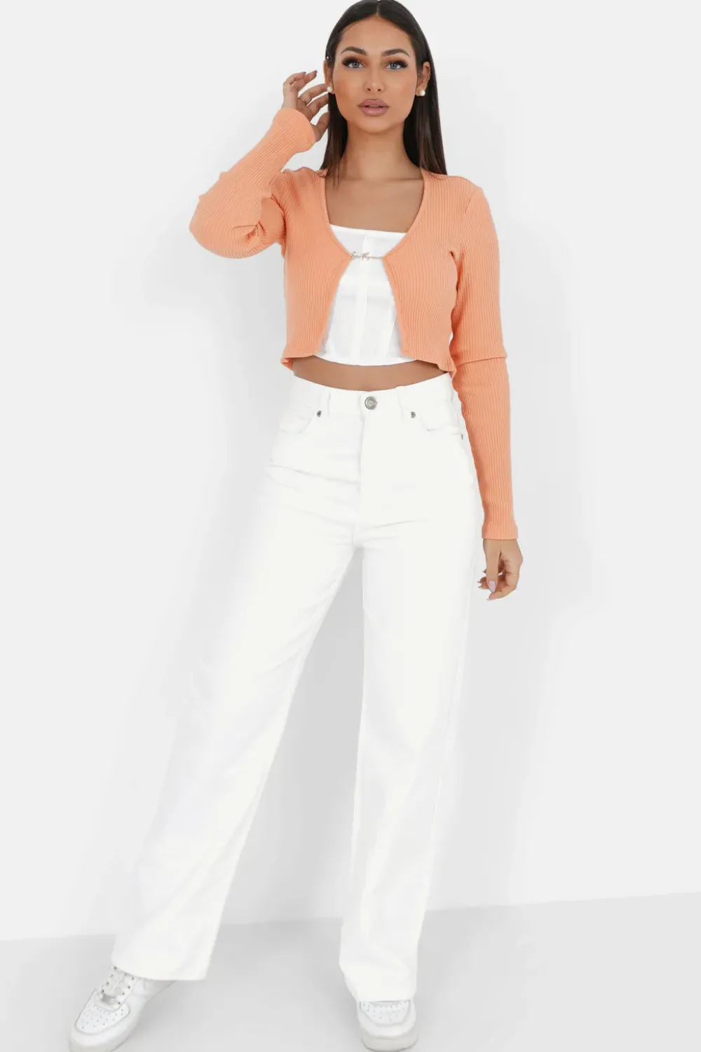 Femme Sixth June Hauts | Top Court Ouverture Bijou Devant Orange