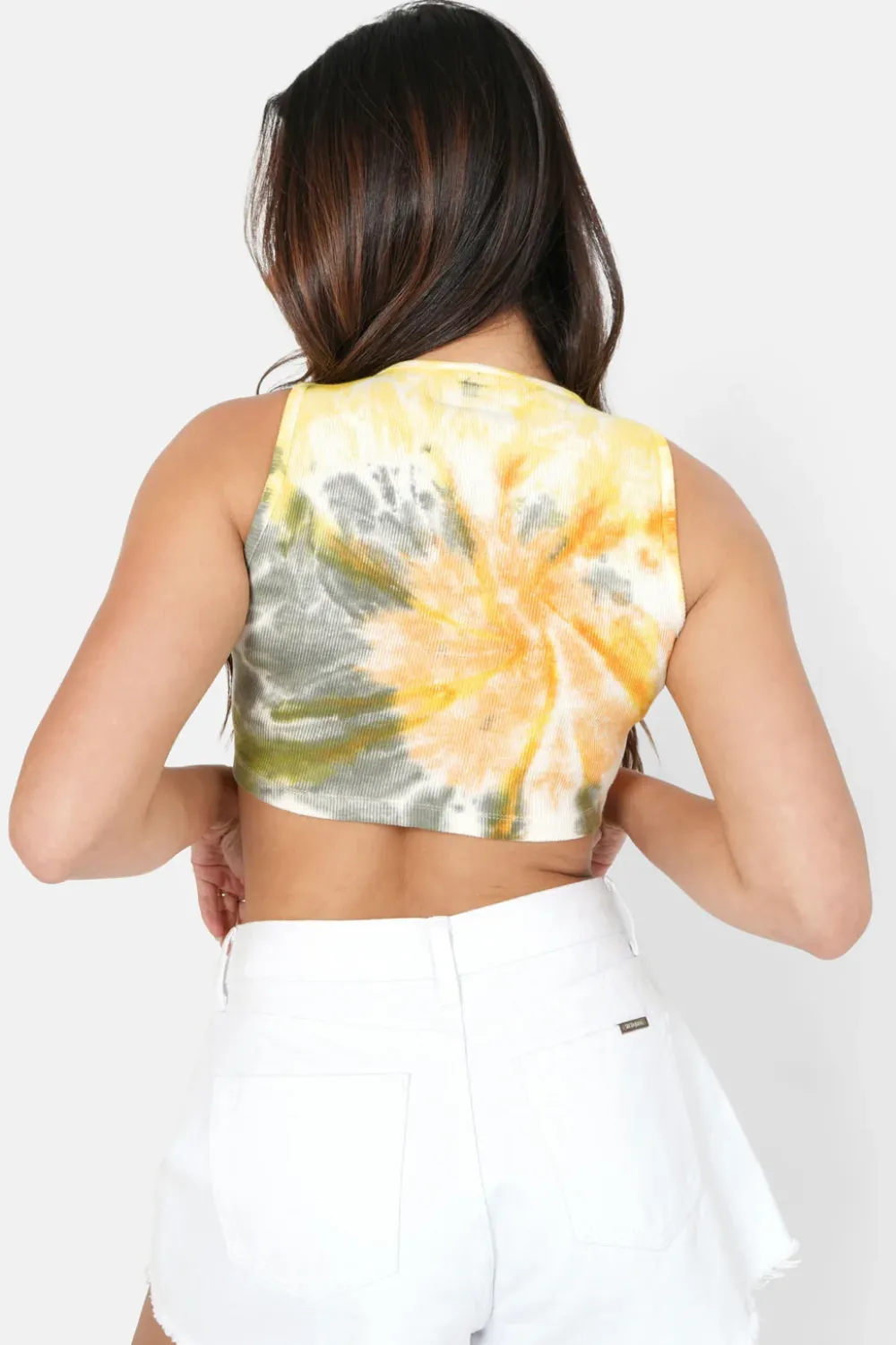 top_court_tie_dye_spiral_orange_4.webp Femme Sixth June Hauts | Top Court Tie Dye Spiral Orange