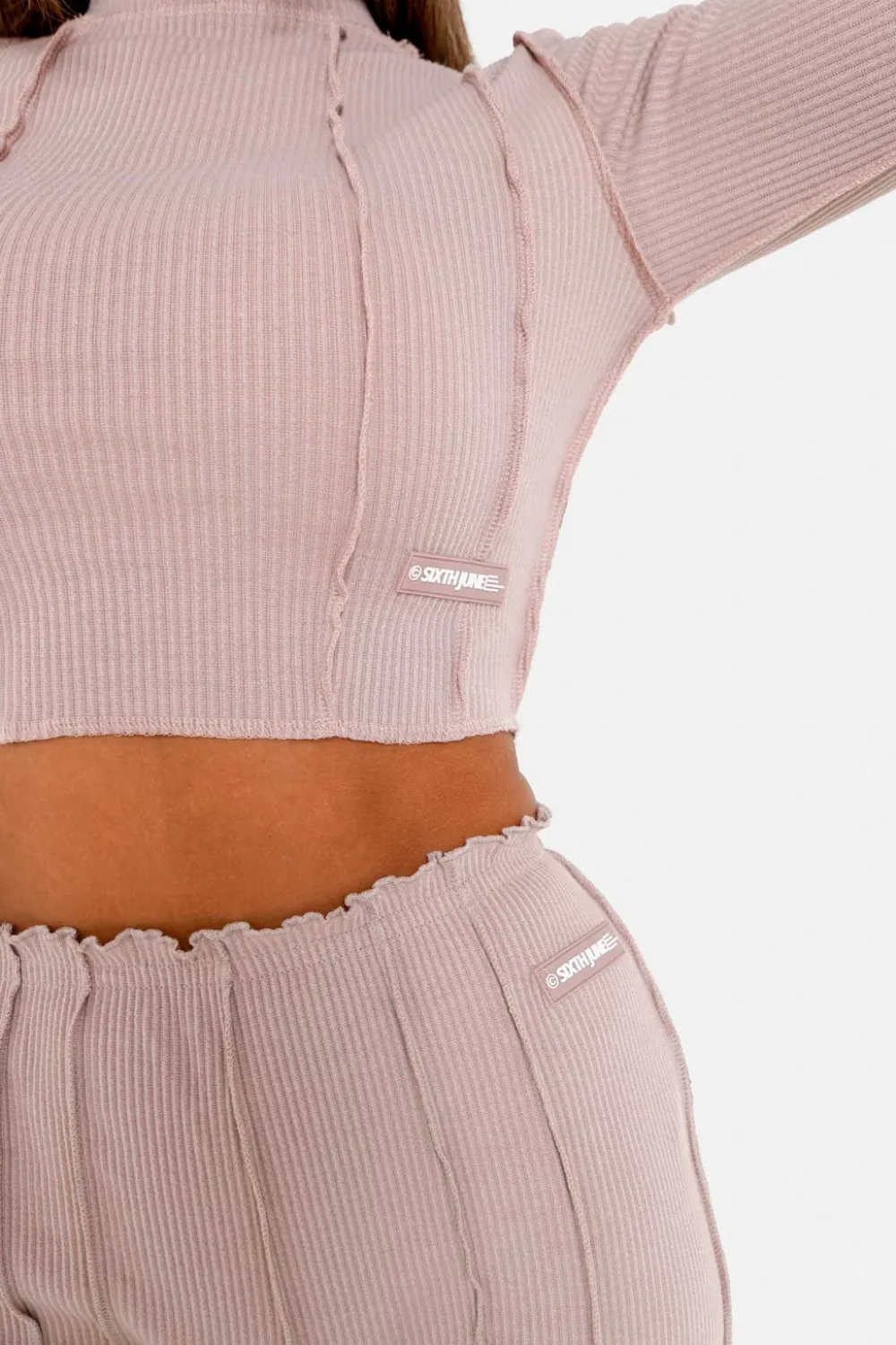 top_couture_surfilee_rose_clair_2.webp Femme Sixth June Hauts | Top Couture Surfilee Rose Clair