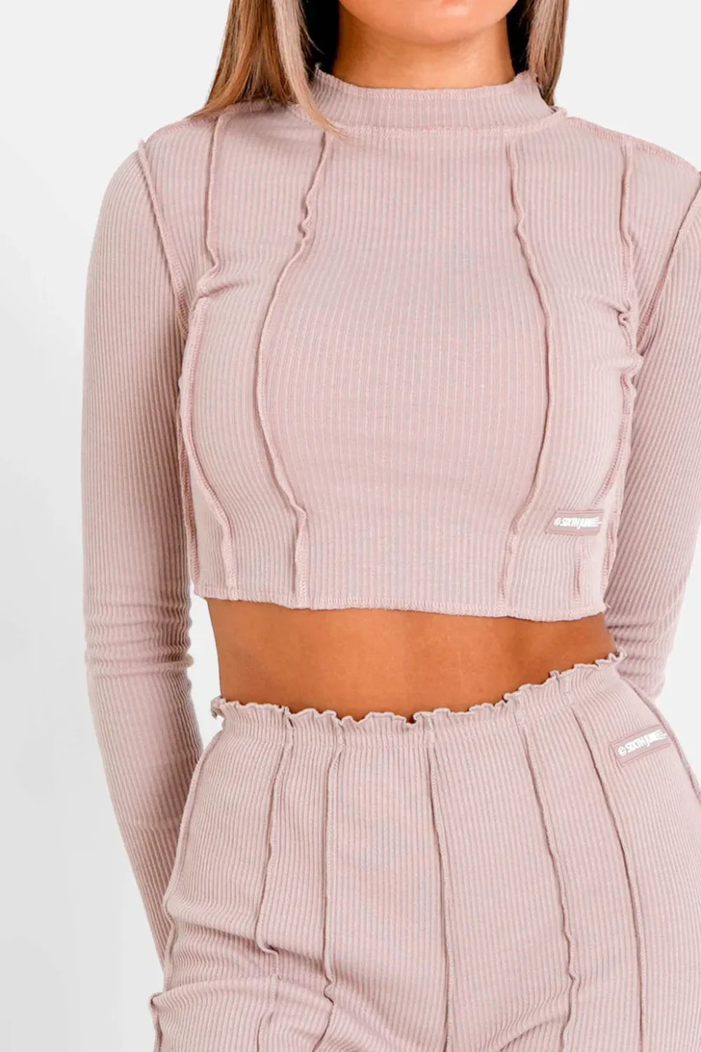 top_couture_surfilee_rose_clair_3.webp Femme Sixth June Hauts | Top Couture Surfilee Rose Clair