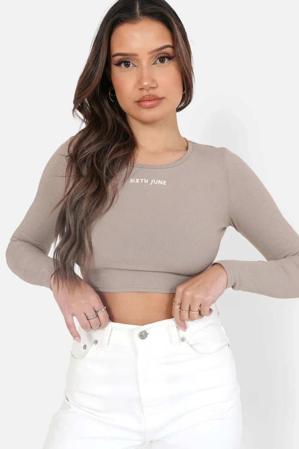 top_manches_longues_dos_nu_beige_fonce_4.webp Femme Sixth June Hauts | Top Manches Longues Dos Nu Beige Fonce