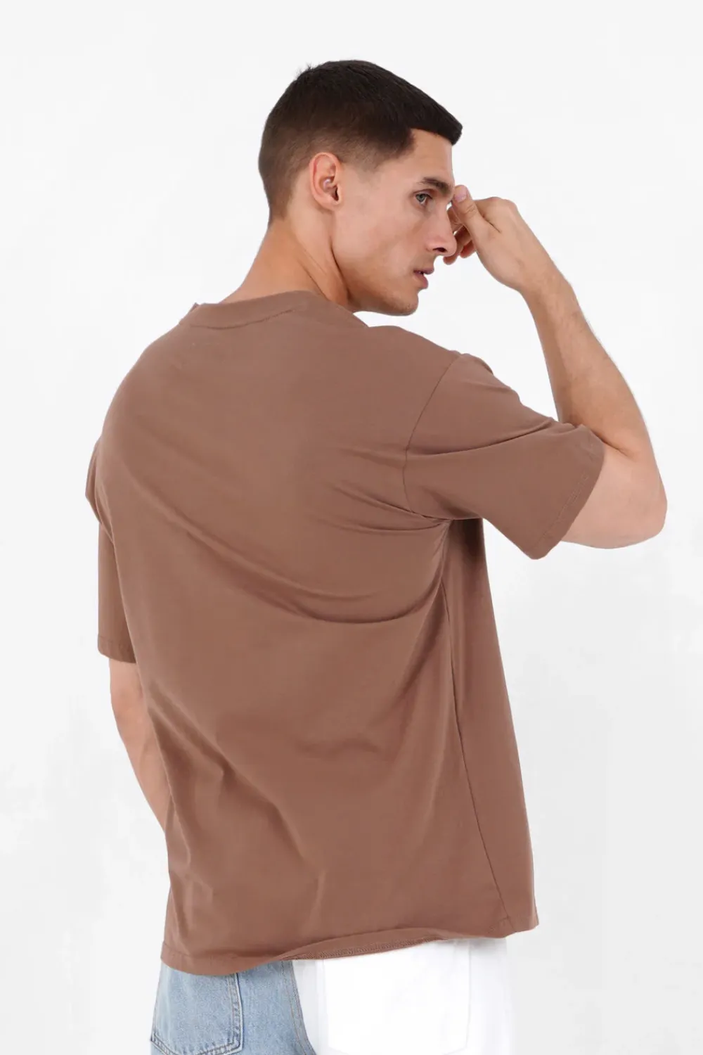 tshirt_barcode_marron_4.webp Homme Sixth June Hauts | T-Shirt Barcode Marron