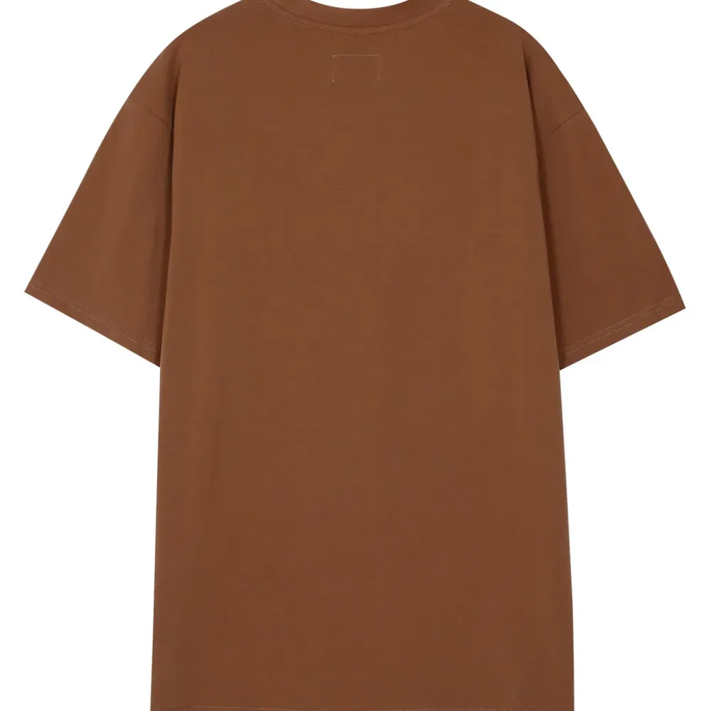 tshirt_barcode_marron_6.webp Homme Sixth June Hauts | T-Shirt Barcode Marron