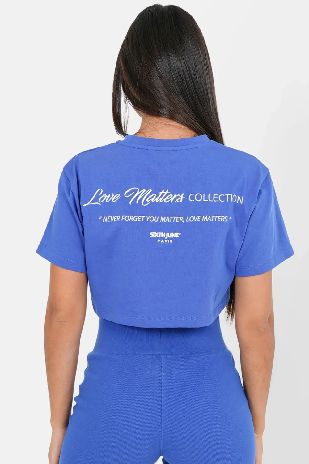 tshirt_court_brode_bleu_fonce_4.webp Femme Sixth June Hauts | T-Shirt Court Brode Bleu Fonce