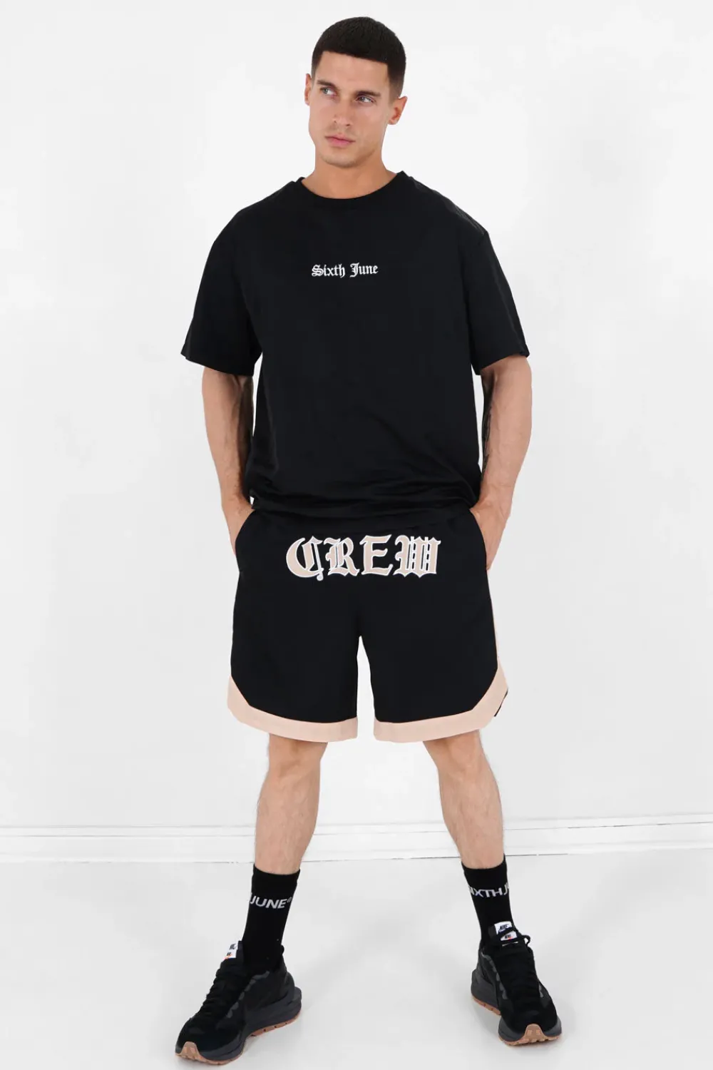 Homme Sixth June Hauts | T-Shirt Oversize Gothique Noir