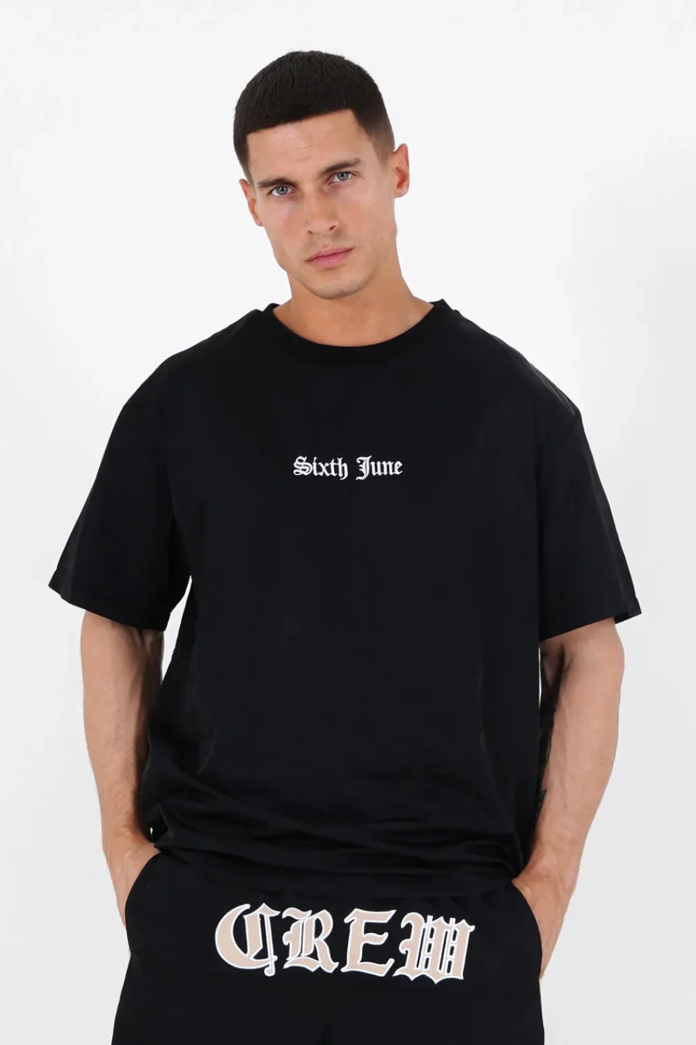 tshirt_oversize_gothique_noir_3.webp Homme Sixth June Hauts | T-Shirt Oversize Gothique Noir