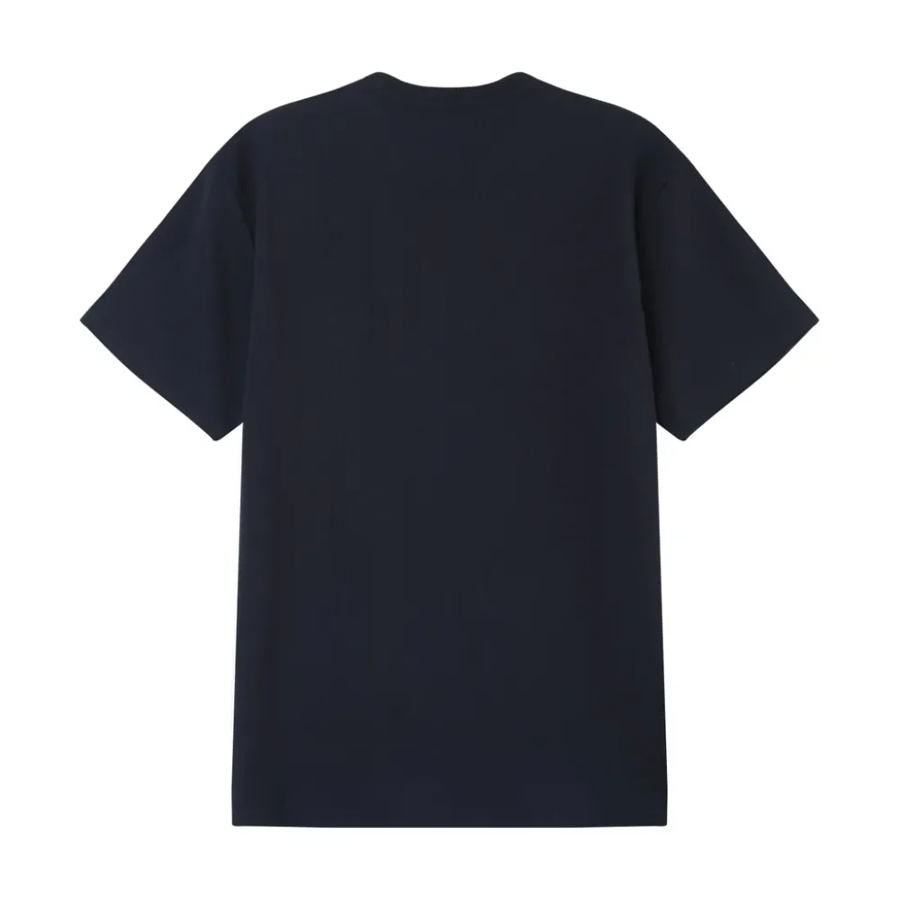tshirt_plisse_manches_courtes_bleu_fonce_7.webp Homme Sixth June Hauts | T-Shirt Plisse Manches Courtes Bleu Fonce