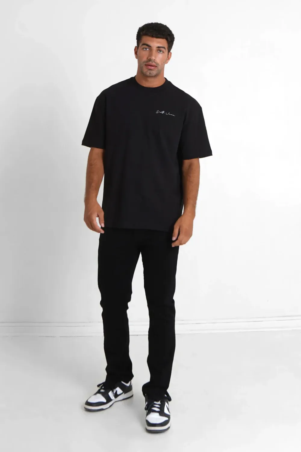 Homme Sixth June Hauts | T-Shirt Signature Arriere Noir