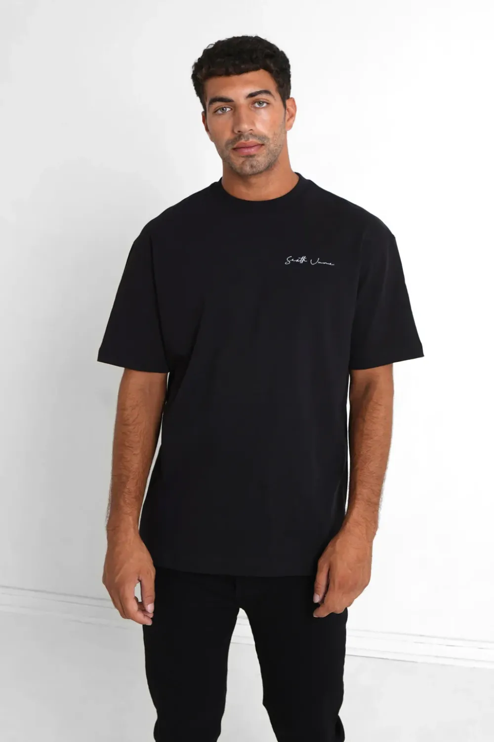 tshirt_signature_arriere_noir_4.webp Homme Sixth June Hauts | T-Shirt Signature Arriere Noir