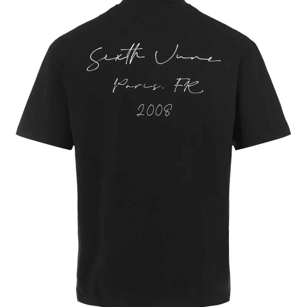 tshirt_signature_arriere_noir_5.webp Homme Sixth June Hauts | T-Shirt Signature Arriere Noir