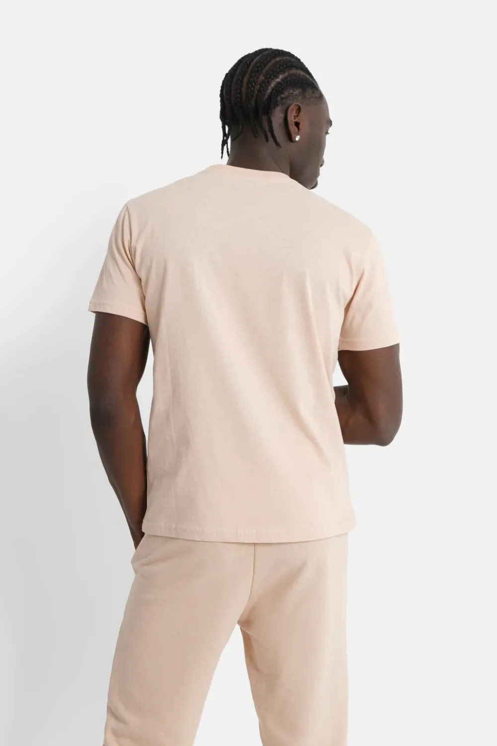 tshirt_soft_logo_brode_beige_4.webp Homme Sixth June Hauts | T-Shirt Soft Logo Brode Beige
