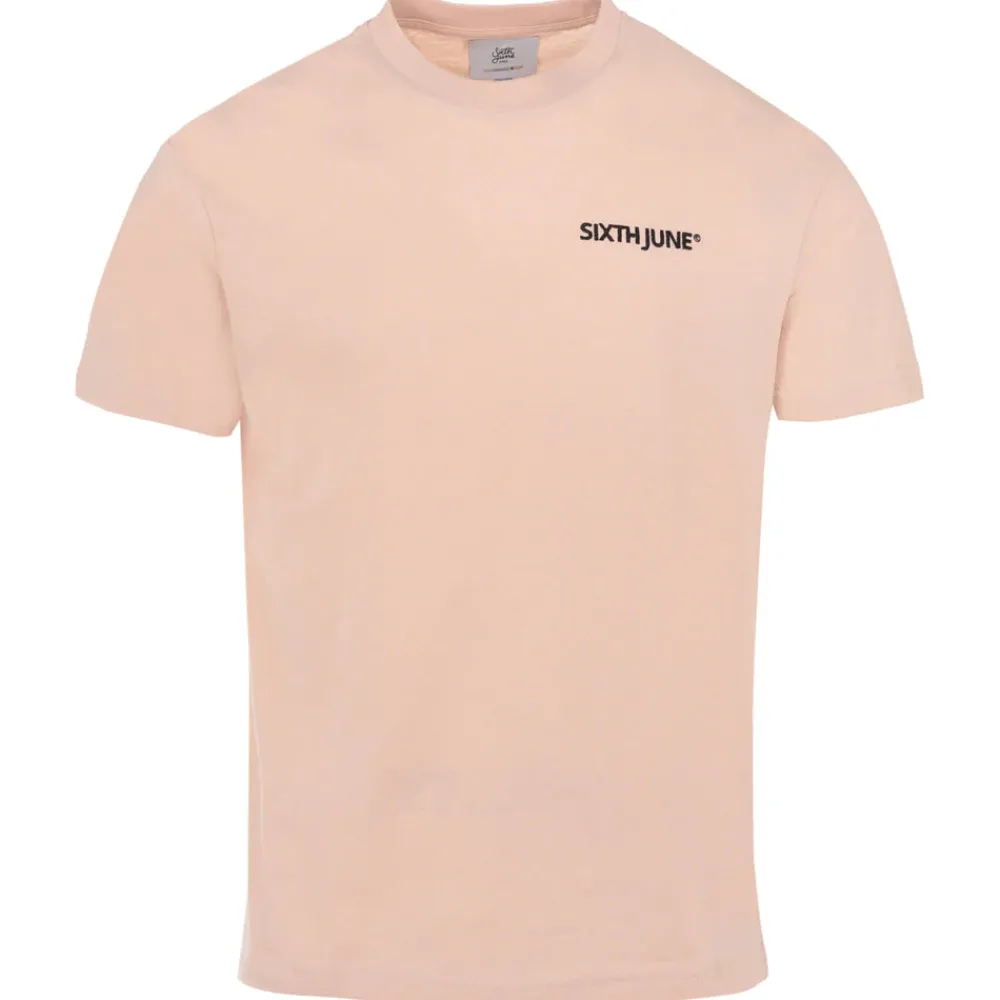 tshirt_soft_logo_brode_beige_7.webp Homme Sixth June Hauts | T-Shirt Soft Logo Brode Beige