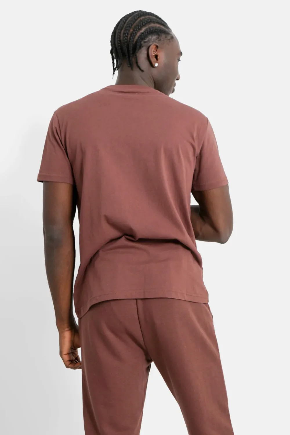 tshirt_soft_logo_brode_marron_4.webp Homme Sixth June Hauts | T-Shirt Soft Logo Brode Marron