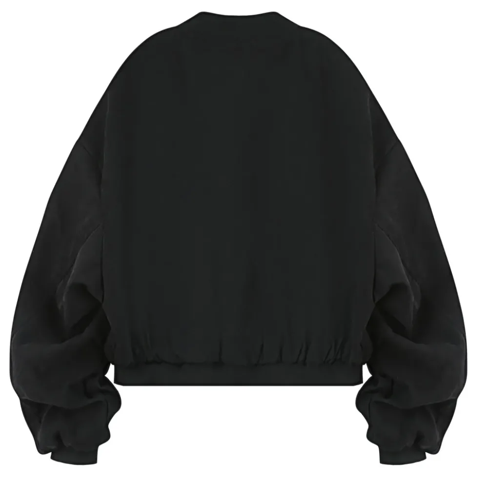 veste_bomber_cotele_noir_6.webp Femme Sixth June Manteaux | Veste Bomber Cotele Noir