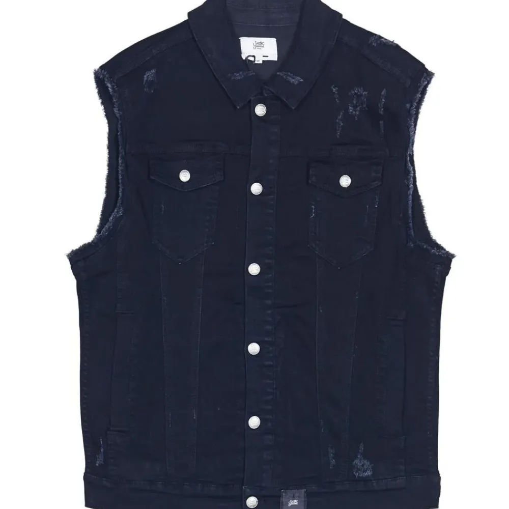 veste_destroy_sans_manches_noir_5.webp Homme Sixth June Manteaux | Veste Destroy Sans Manches Noir