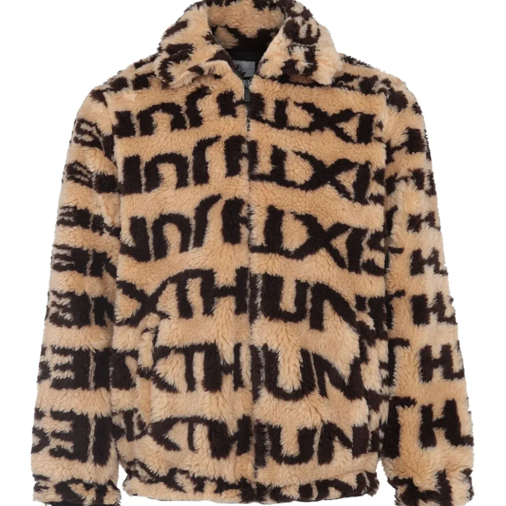 veste_fourrure_logo_beige_5.webp Homme Sixth June Manteaux | Veste Fourrure Logo Beige