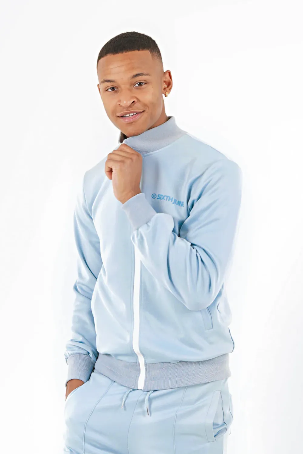 veste_jogging_logo_bleu_2.webp Homme Sixth June Sweats | Veste Jogging Logo Bleu