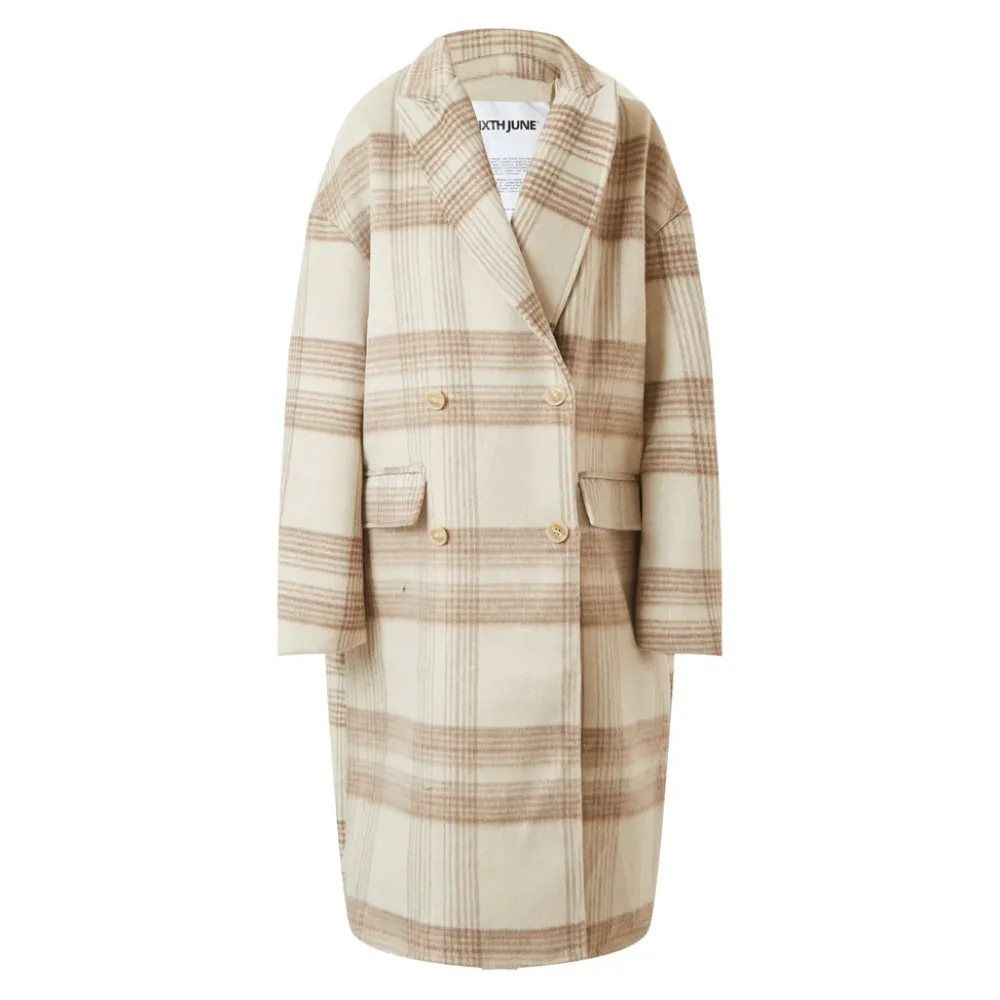 veste_longue_laine_beige_5.webp Femme Sixth June Manteaux | Veste Longue Laine Beige