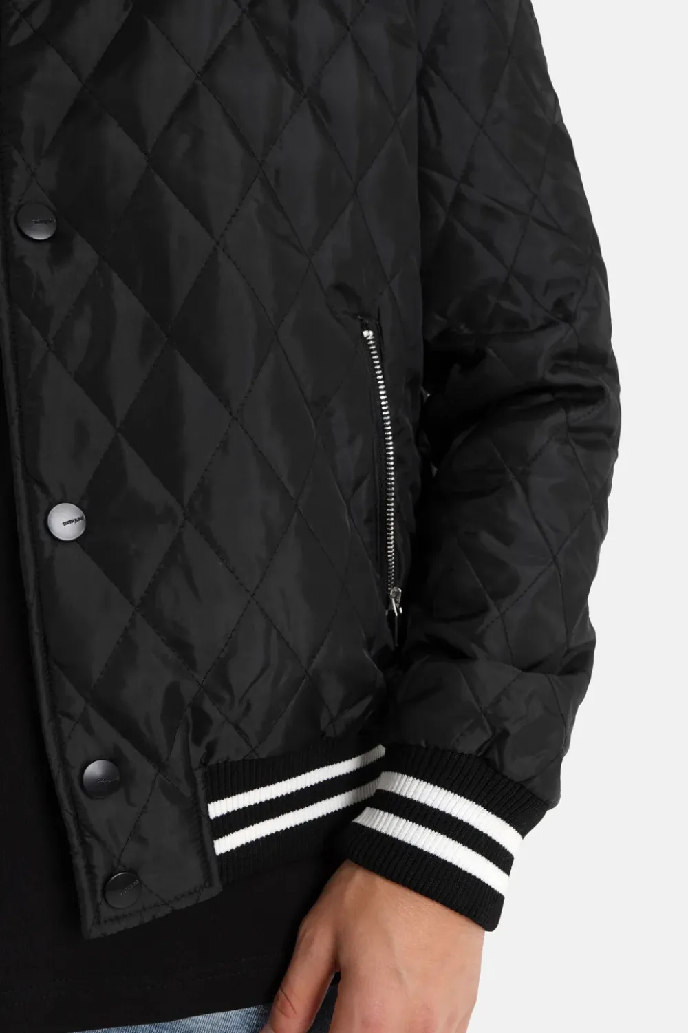 veste_matelassee_broderie_noir_3.webp Homme Sixth June Manteaux | Veste Matelassee Broderie Noir