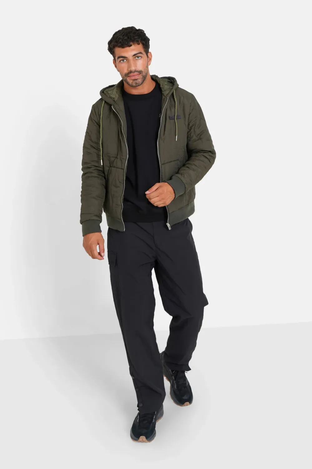Homme Sixth June Manteaux | Veste Matelassee Wavy Vert Kaki