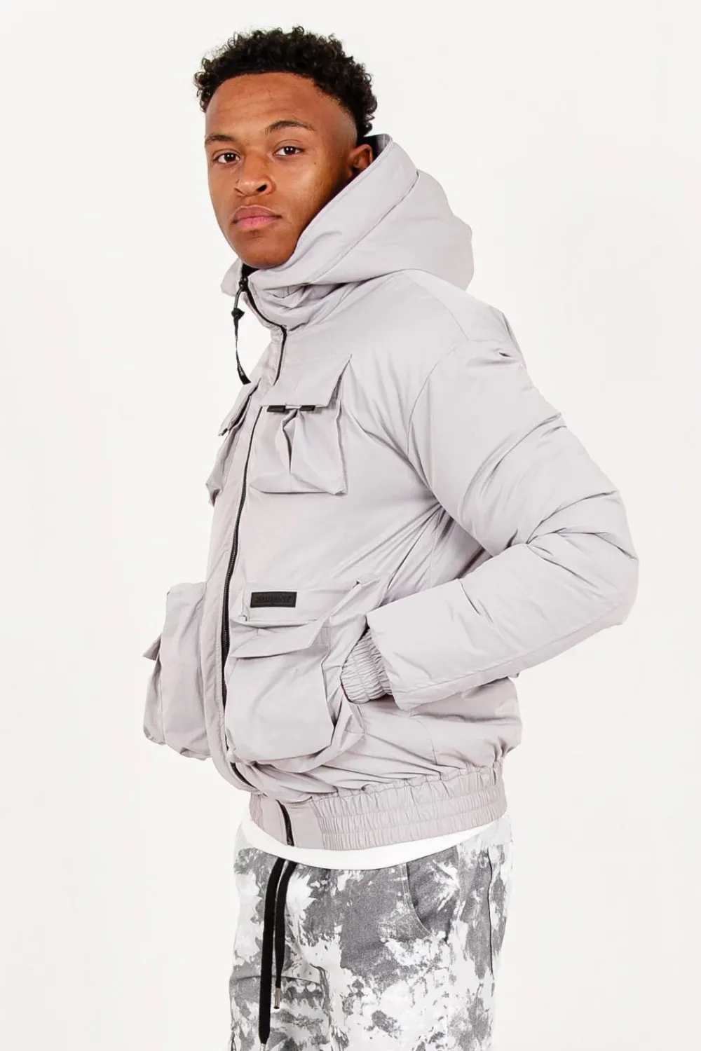 veste_poches_tactiques_gris_2.webp Homme Sixth June Manteaux | Veste Poches Tactiques Gris